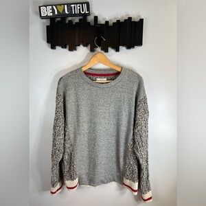 ROOTS Canada Cabin Knit Sweater Hoodie sz Medium
